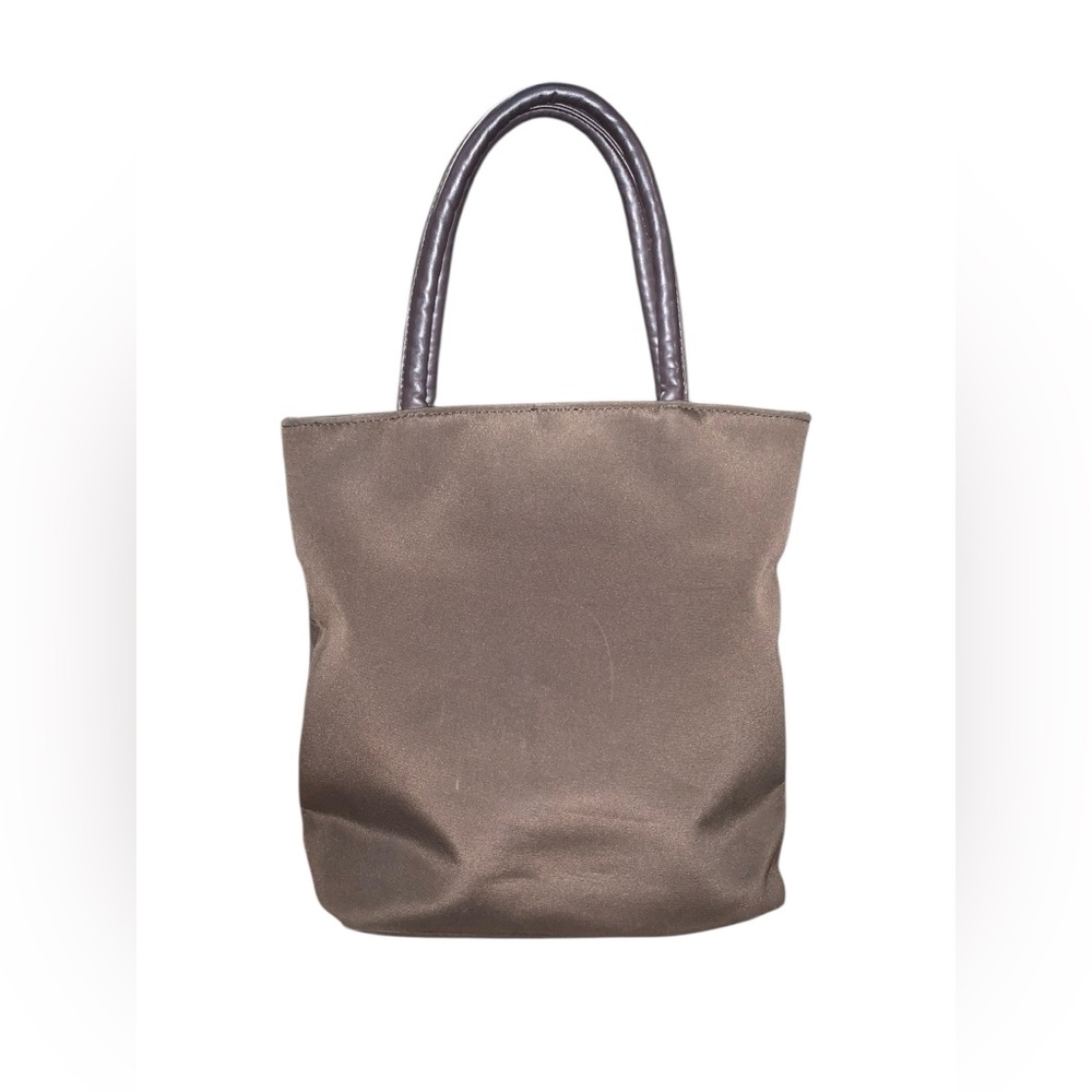 Vintage Y2K DKNY Mini Handheld Tote Bag Brown - Picture 2 of 14